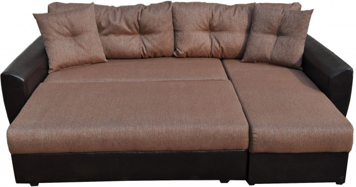 Диван УГЛОВОЙ Амстердам рогожка коричневая 160 НПБ