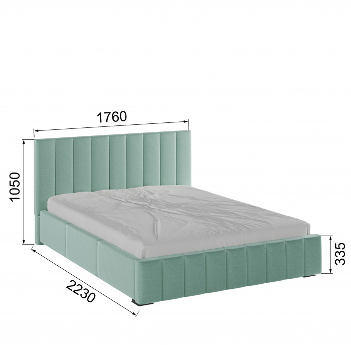 Нега Кровать интерьерная 160 мятный, ПМ