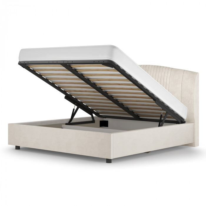 Кровать-12М с подъёмным основанием 1400 слоновая кость