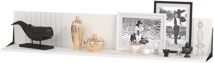 Валенсия Гостиная № 112, цвет ЛДСП белый шагрень/МДФ белый шагрень, ШхГхВ 301,4х38,4х225,2 см., универсальная сборка