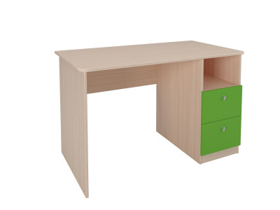 Стол письменный Дуб молочный/Салатовый