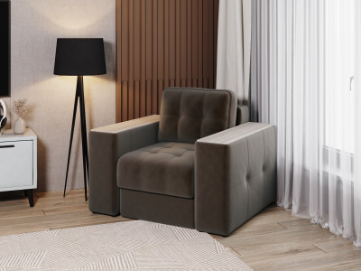 Кресло Нави, Коричневый/Сандал белый МДФ