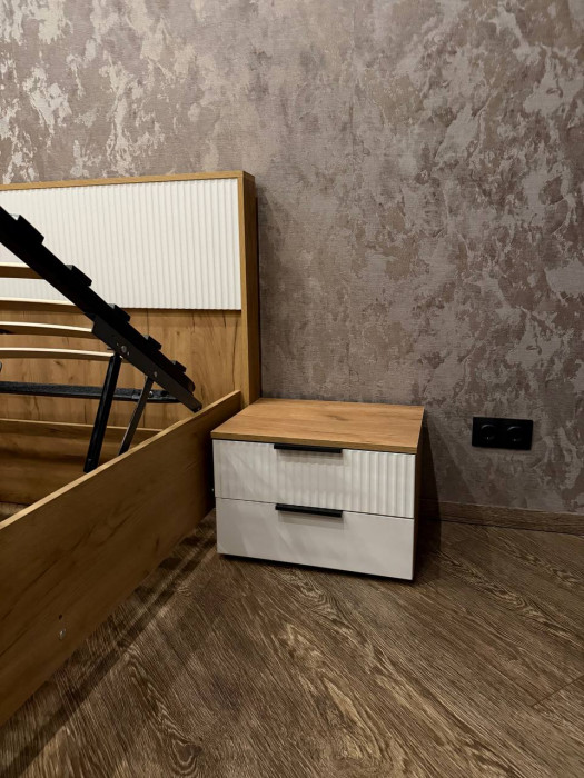 Марвэл Тумбы прикроватные 2шт, Дуб крафт/Браш вайт