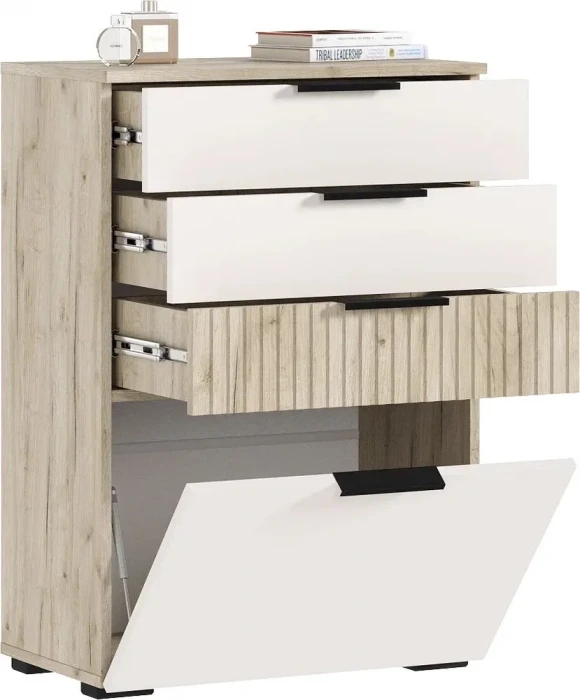 Комод 600 Роджина, Крафт серый/Кашемир