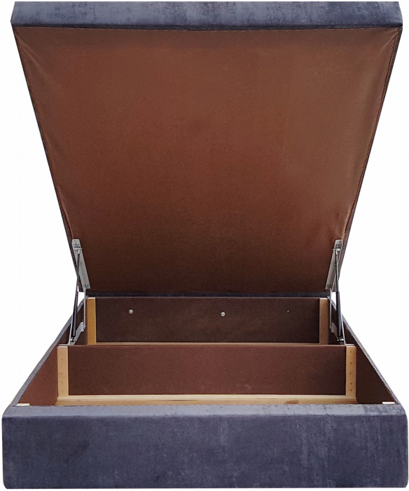 Кровать атланта с матрасом 120*190 велюр коричневый