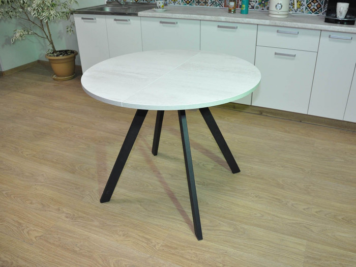 Обеденная группа Нарди / Стул Х 4 шт. / Бетон белый/черный / бид 08