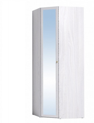 Шкаф угловой с зеркалом Sherlock 63, ясень светлый