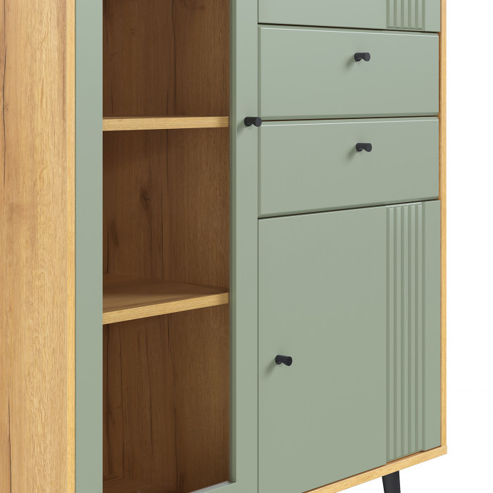 Шкаф низкий (1 стеклодверь) Вега Саксония