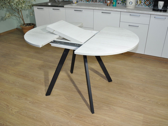 Обеденная группа Нарди / Стул Х 4 шт. / Бетон белый/черный / бид 10