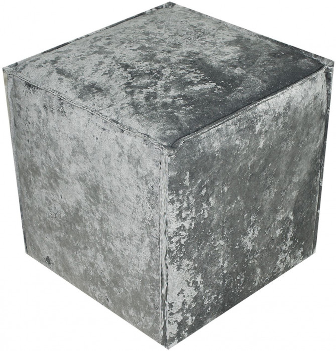 Пуф Лофт Люкс Плюш, 40х40х46, серый