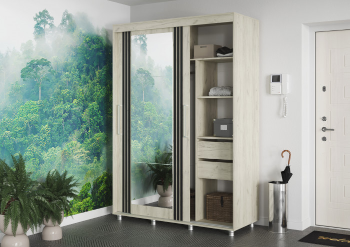 Форест Шкаф-купе 1500, крафт белый