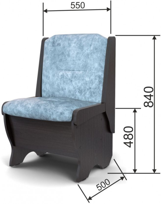 Скамья Лотос 550 венге/лагуна