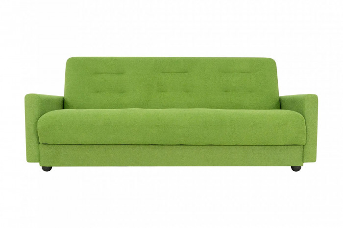 Раскладной диван-кровать, прямой, книжка, цвет зеленый, Милан 120