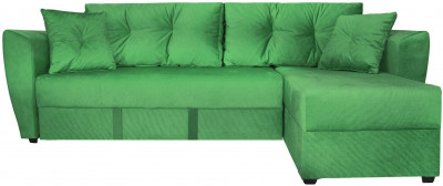 Диван-кровать угловой Амстердам Люкс, 160х200, еврокнижка, независимый пружинный блок, велюр, зеленый