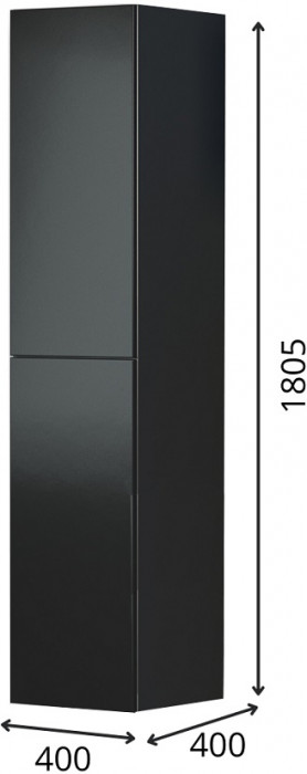 Модульная гостиная Альда, Черный глянец/Белый глянец