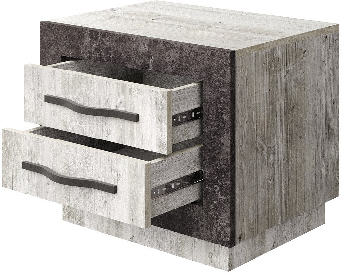 Набор мебели для спальни "Эстель" - Дуб полярный/Сосна натуральная