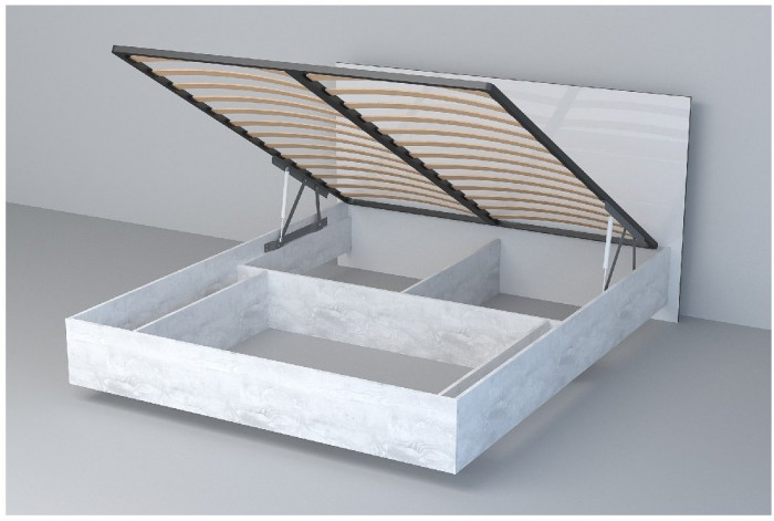 Кровать 1,4 арт.031 (ЛДСП) ПМ. (Дуб Крафт Золотой/Камень Темный)