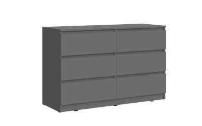 Челси Комод 1202 (6 ящиков) (Графит, Графит)