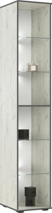 Норд Пенал-стекло 400, Дуб Крафт Белый