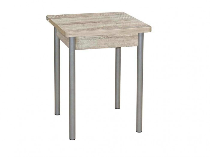 Эко 60х60 стол обеденный раскладной / Дуб сонома/металлик