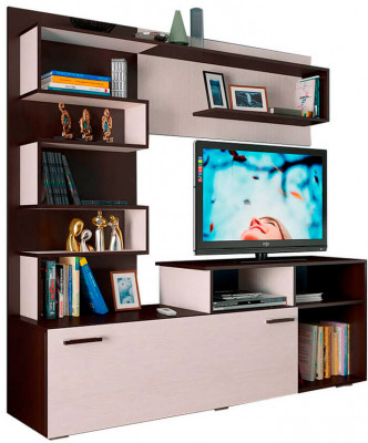 Гостиная &quot;Евро&quot; (1660х1820х436) венге/лоредо