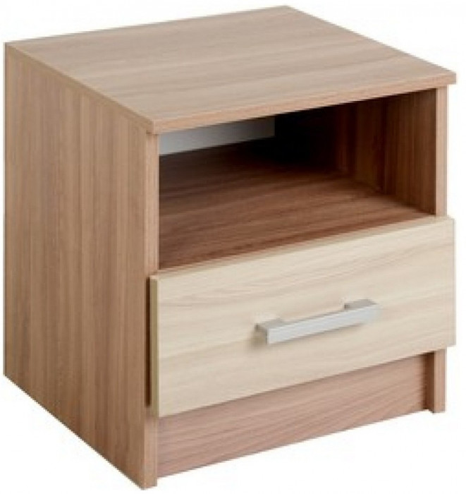 Эко Тумба прикроватная (Вотан / Белый гладкий)