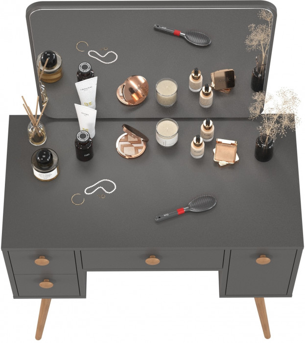 Трюмо 4-25919граф, цвет графит, ШхГхВ 86,6х46,6х131 см.