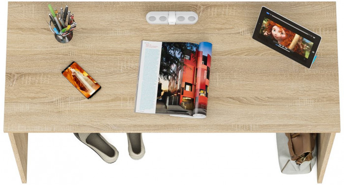 Мори Стол письменный МСП1200.1, цвет дуб сонома, ШхГхВ 120,4х50х76,6 см.