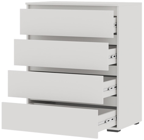 Хелен КМ 02 Комод 802 4 ящика (0,802х0,958х0,460) белый/белый