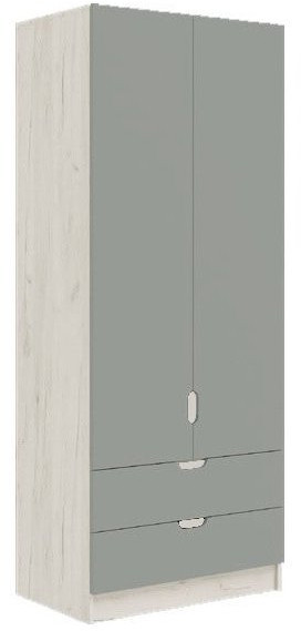 Юниор-4 Шкаф (800) (Шарли белый, Крафт белый)