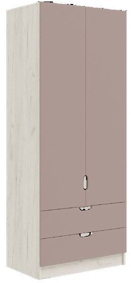 Юниор-4 Шкаф (800) (Шарли белый, Крафт белый)