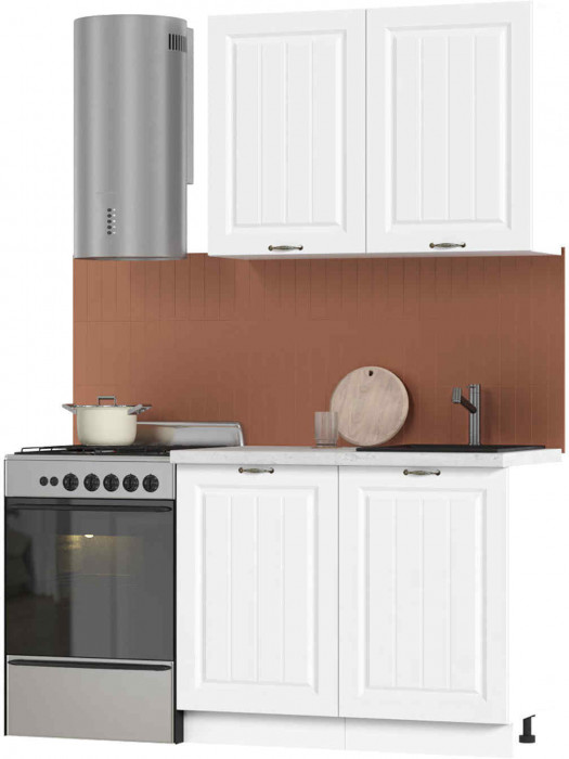 Кухня Мария 1 м дуб крафт золото/белый (столешница дуб вотан)