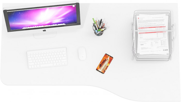 Стол письменный С-МД-1-04, цвет венге/белый шагрень, ШхГхВ 130х75х74 см., универсальная сборка