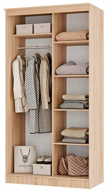 Шкаф-купе Сакура 114 см, дуб сонома