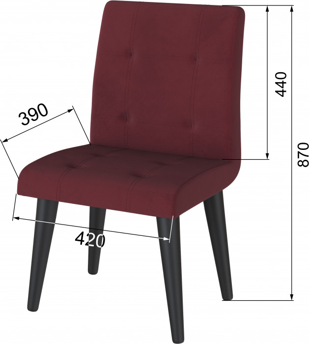 Стул Лилу красный