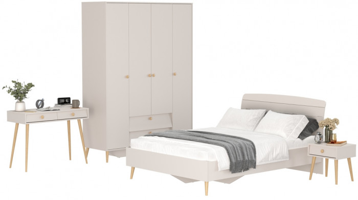 Афина Спальня 33-1400, кашемир серый