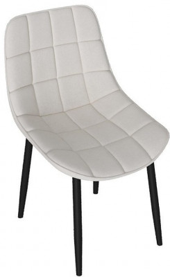 BOSTON Стул (Черный муар/Велюр V005 светло-бежевый)