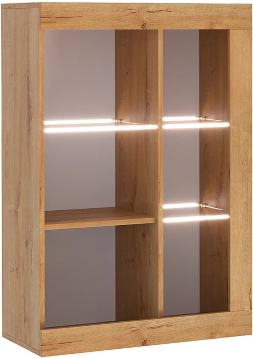 Прага Модульная Гостиная, вариант №3, вотан/Черный глянец