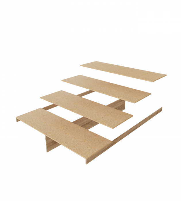 Толедо Кровать 140 графит серый, настил из ДСП 2С