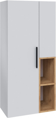 Шкаф-пенал настенный Альберо, Белый/Крафт золотой