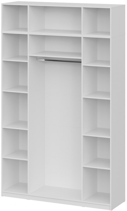 Шкаф с антресолью (9 полок + штанга) ШК 5 (1600), Белый