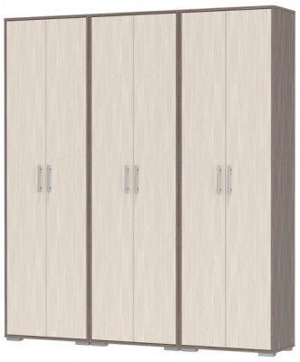 Три шкафа для одежды Домино 2-3430бод.тем/св, цвет бодега тёмный/бодега светлый, ШхГхВ 180х36х202 см.