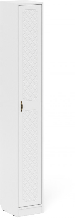 Прихожая П-6 Компоновка № 31, цвет белая шагрень/фасады МДФ белое дерево фрезеровка ромб, ШхГхВ 200х50х210 см., универсальная сборка