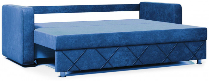 Раскладной диван-кровать, прямой, еврокнижка, цвет синий, Стелла 145х190