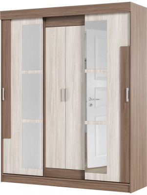 Андрей-Е (ФЕЯ) шкаф-купе (1600*2100*520 мм) ясень шимо темный/ясень шимо светлый