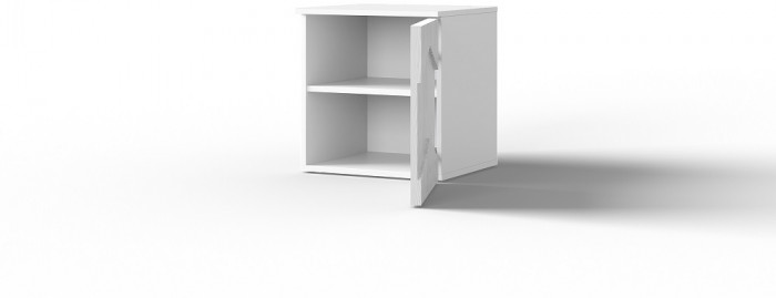 Тумба прикроватная (правое исп.) "Оливия" - Дуб наварра/Шагрень черная