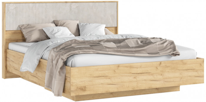 Кровать парящая с ортопед. основанием Марвэл 1,6м, Дуб крафт/Мальта
