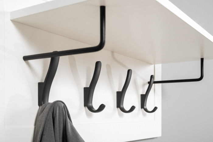 Остин Прихожая 53, белый шагрень/дуб крафт золотой