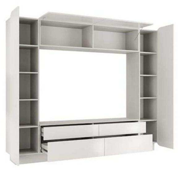 Стенка Лаванда-2 белый/белый глянец