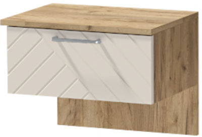 Тумба приставная "Иннэс-7", Крафт золотой/Тирамису матовый